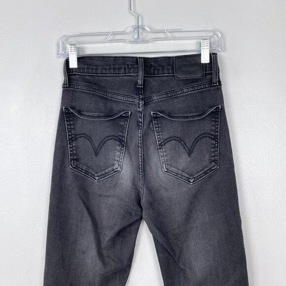 Levi's Mile High Super Skinny Black Skinny Jeans High Rise Closet Basic Size 28 - Picture 8 of 11